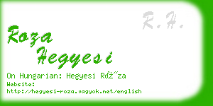 roza hegyesi business card